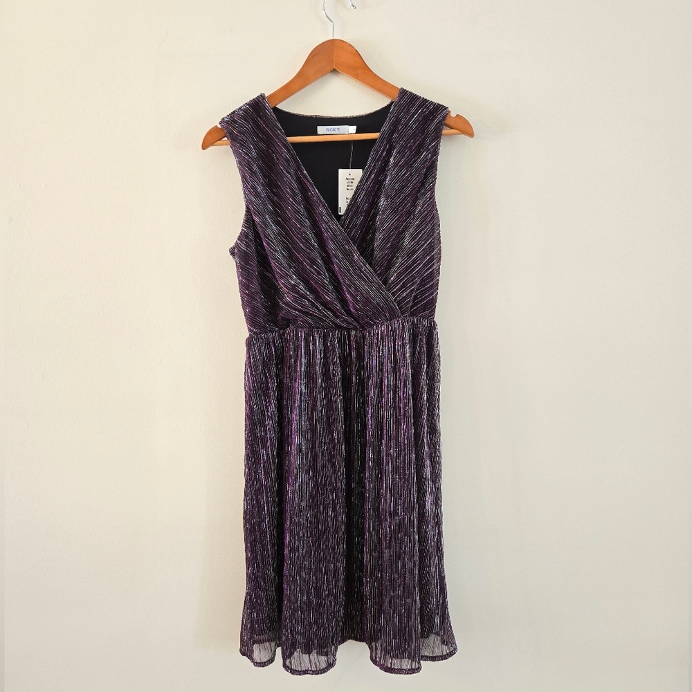 NWT Ricki's Purple Metallic Dress